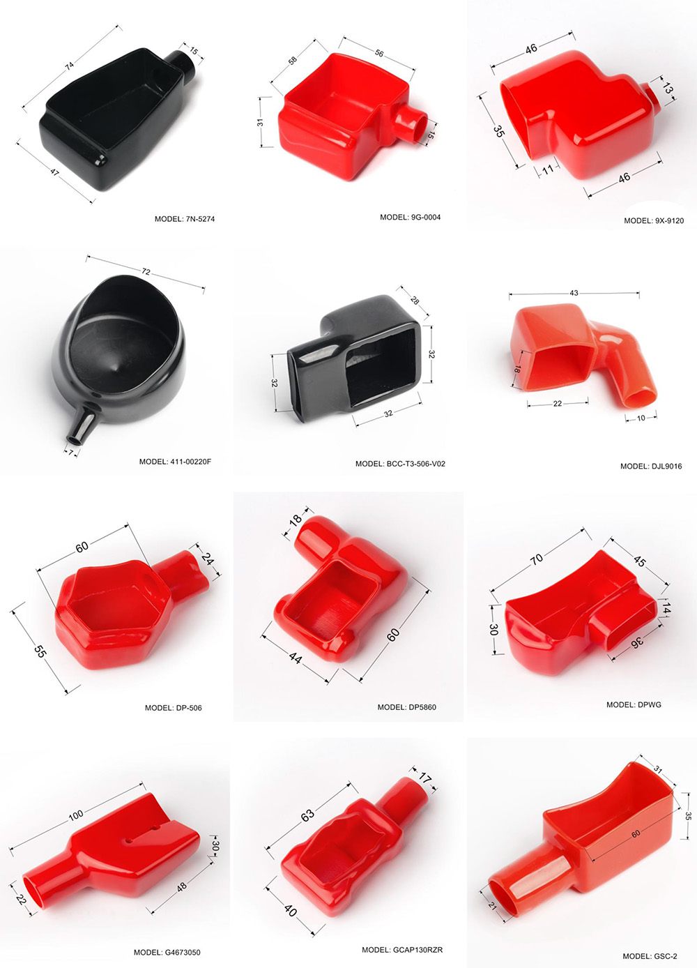 battery terminal boots, cable terminal end cap, terminal rubber covers, plastic terminal cover, plastic terminal covers