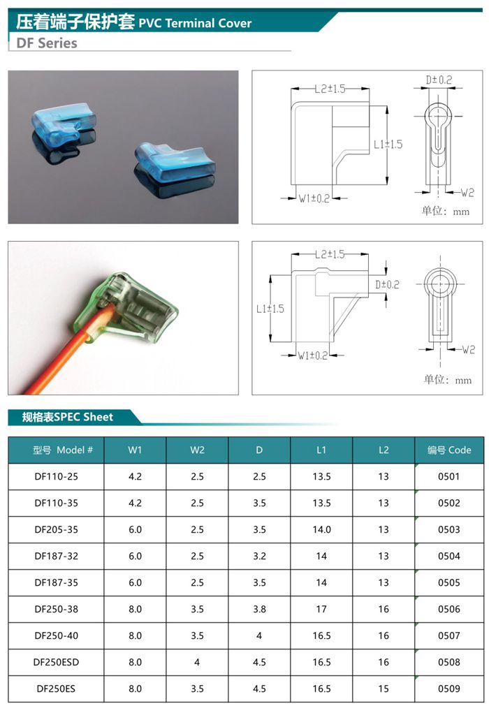 Terminal insulated boots,110 Flag type PVC terminal sleeve,PVC insulation sleeve for 2.8 flag terminal